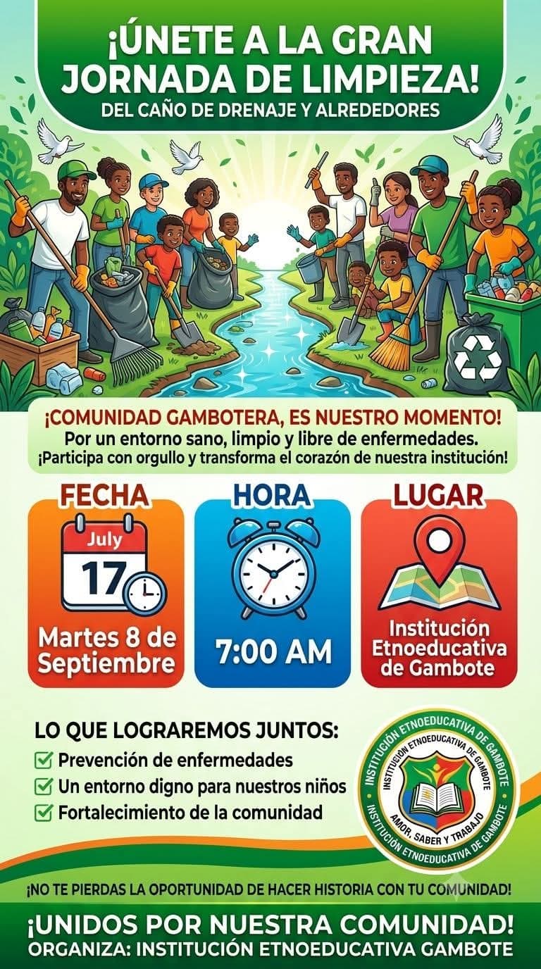 🧹 Gran jornada de limpieza en Gambote